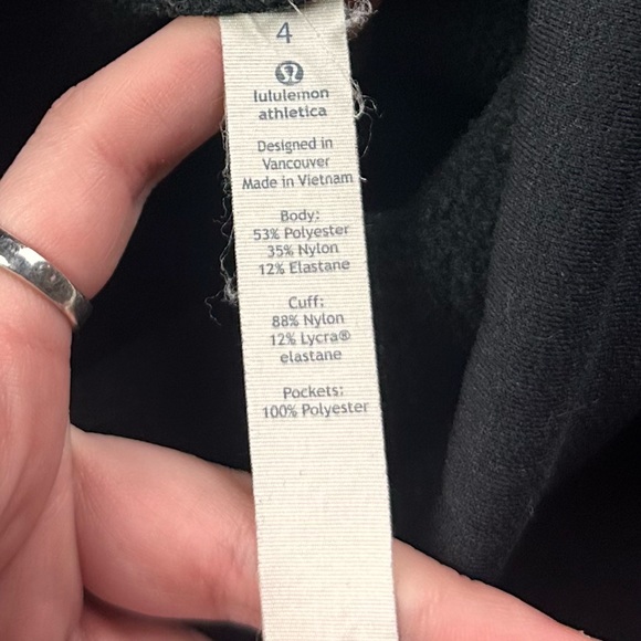 Lululemon Kick The Cold Funnel Neck Fleece Lined Sweatshirt In Black - Picture 5 of 5